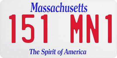 MA license plate 151MN1
