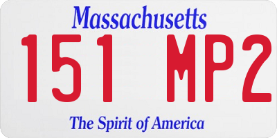 MA license plate 151MP2