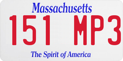 MA license plate 151MP3