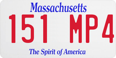 MA license plate 151MP4