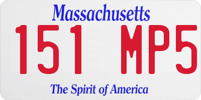 MA license plate 151MP5