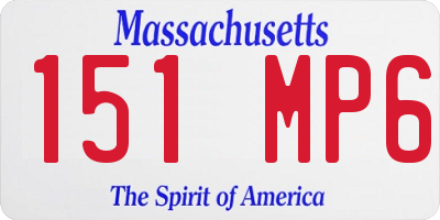 MA license plate 151MP6