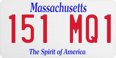 MA license plate 151MQ1