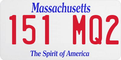 MA license plate 151MQ2