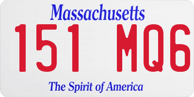 MA license plate 151MQ6