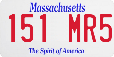 MA license plate 151MR5