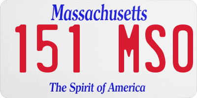 MA license plate 151MS0