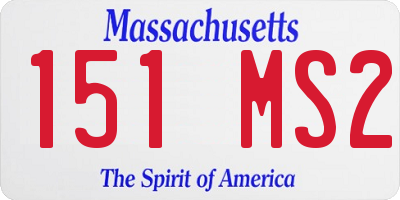 MA license plate 151MS2