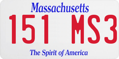MA license plate 151MS3