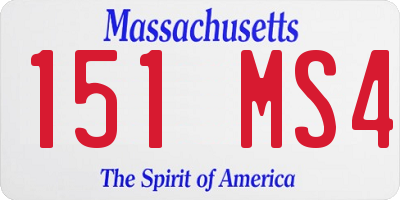 MA license plate 151MS4