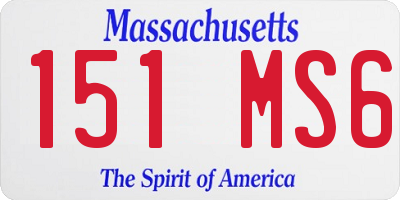 MA license plate 151MS6