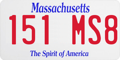 MA license plate 151MS8