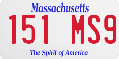 MA license plate 151MS9