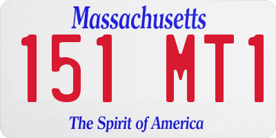 MA license plate 151MT1