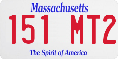 MA license plate 151MT2