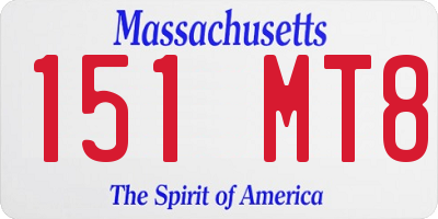 MA license plate 151MT8