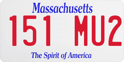 MA license plate 151MU2