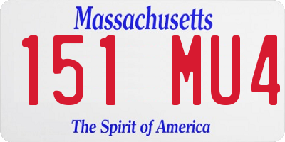 MA license plate 151MU4