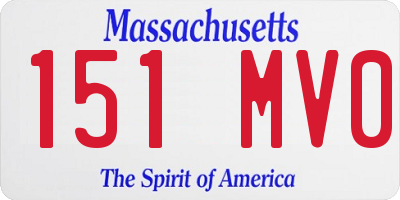 MA license plate 151MV0