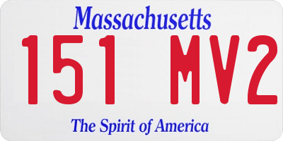 MA license plate 151MV2