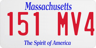 MA license plate 151MV4
