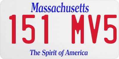MA license plate 151MV5