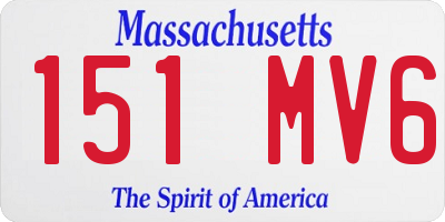 MA license plate 151MV6