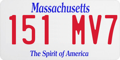 MA license plate 151MV7