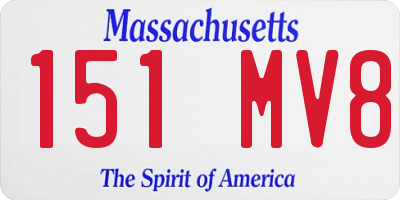 MA license plate 151MV8