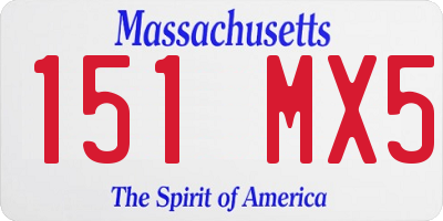 MA license plate 151MX5