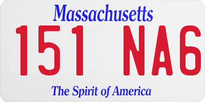 MA license plate 151NA6
