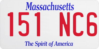 MA license plate 151NC6