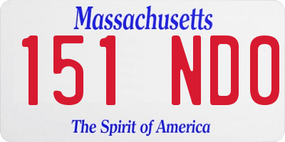 MA license plate 151ND0