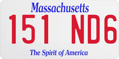 MA license plate 151ND6