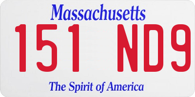 MA license plate 151ND9