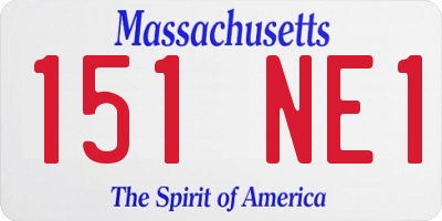 MA license plate 151NE1