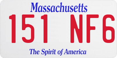 MA license plate 151NF6
