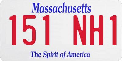 MA license plate 151NH1