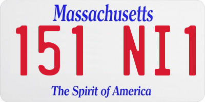 MA license plate 151NI1