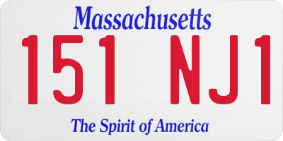 MA license plate 151NJ1