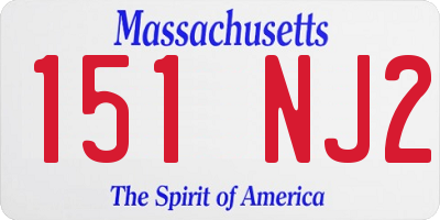 MA license plate 151NJ2