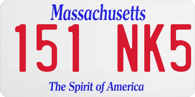 MA license plate 151NK5