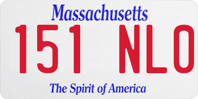 MA license plate 151NL0
