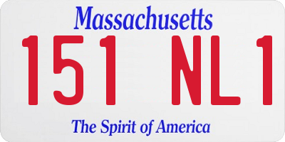 MA license plate 151NL1