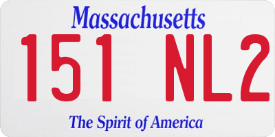MA license plate 151NL2
