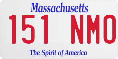 MA license plate 151NM0