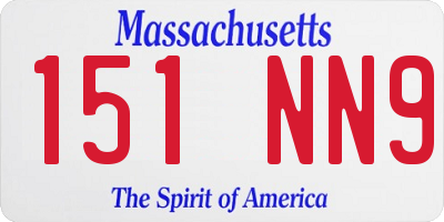 MA license plate 151NN9