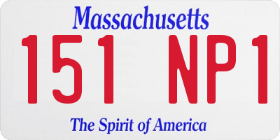 MA license plate 151NP1