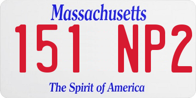 MA license plate 151NP2