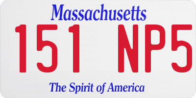 MA license plate 151NP5